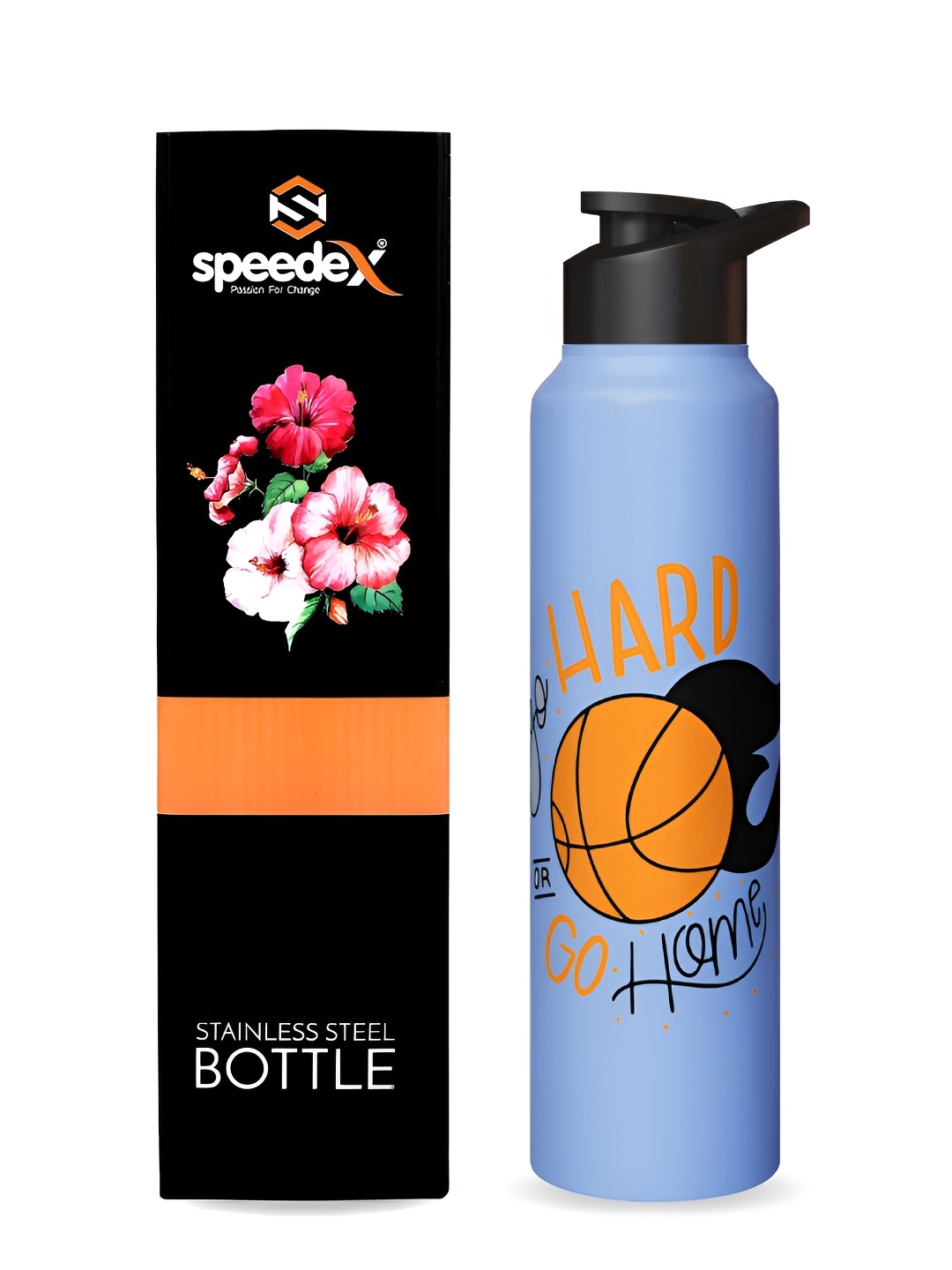 

Speedex Blue Typography Printed Stainless Steel Single Wall Vacuum Water Bottle 1 L