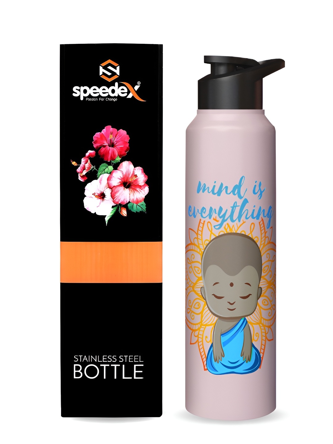 

Speedex Multicoloured & Multicoloured Single Stainless Steel Printed Single Wall Vacuum Water Bottle, Multi