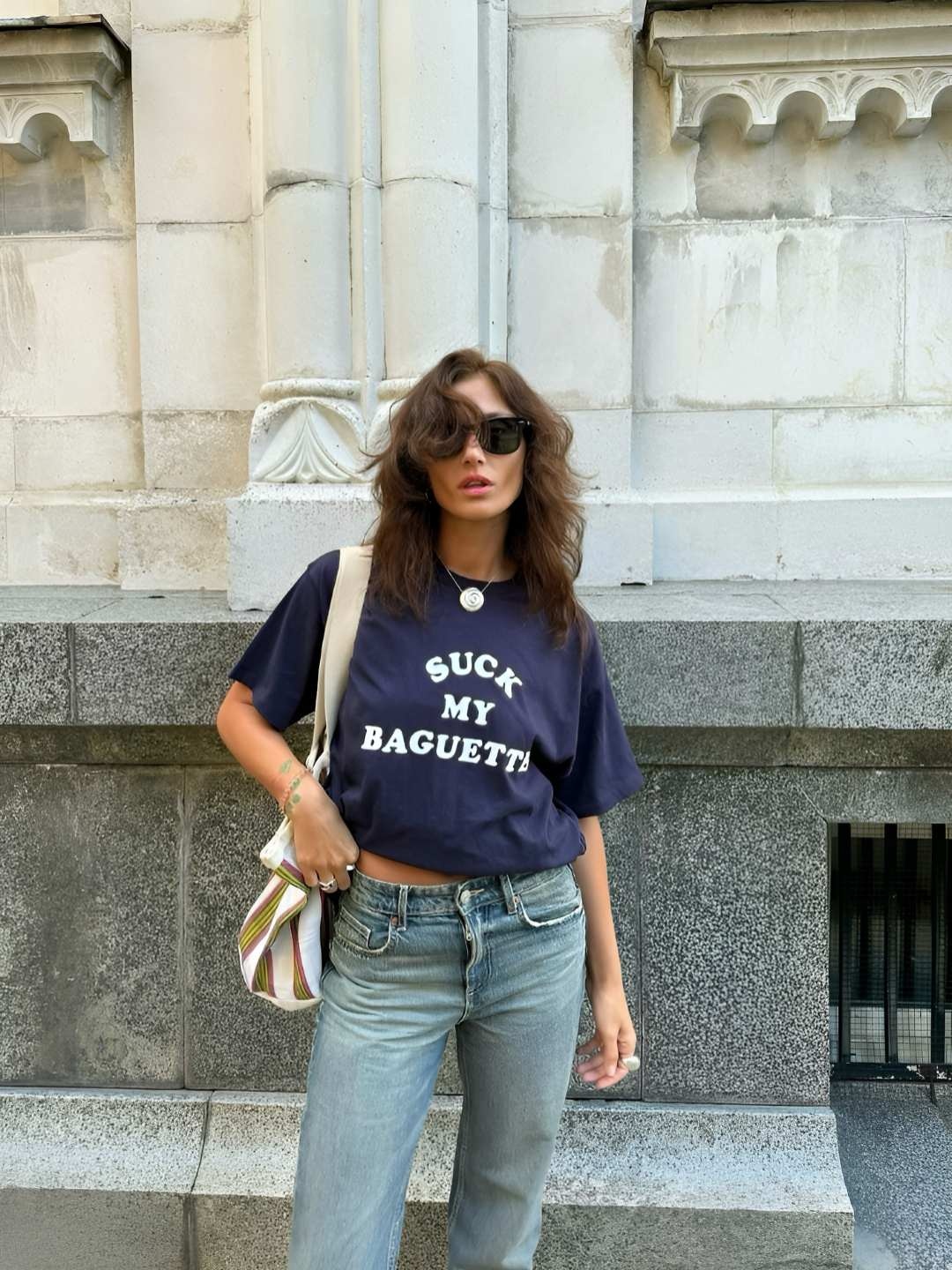 

HERE&NOW Women Typography Printed T-shirt, Navy blue