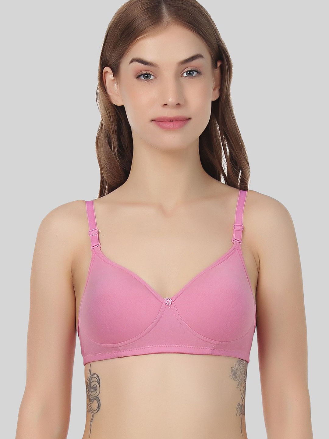 

Designer Bugs Women Medium Coverage Non-Wired and Non Padded Bra, Pink