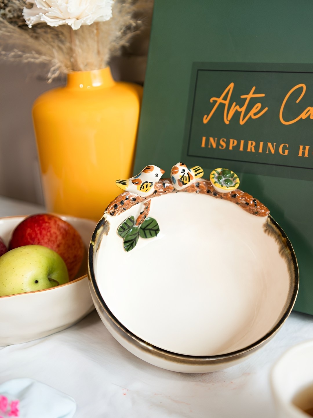 

ArteCasa White 2024 1 Pieces Ceramic Easy to Clean Serving Bowl
