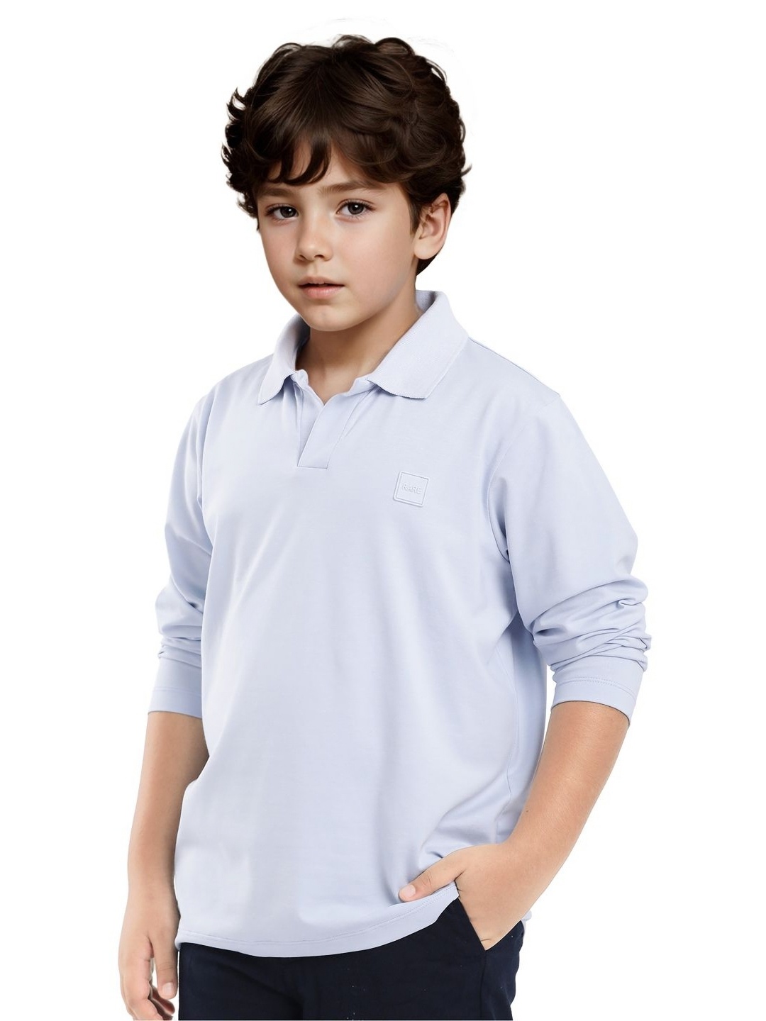 

Rare Ones Boys Solid Polo, Blue