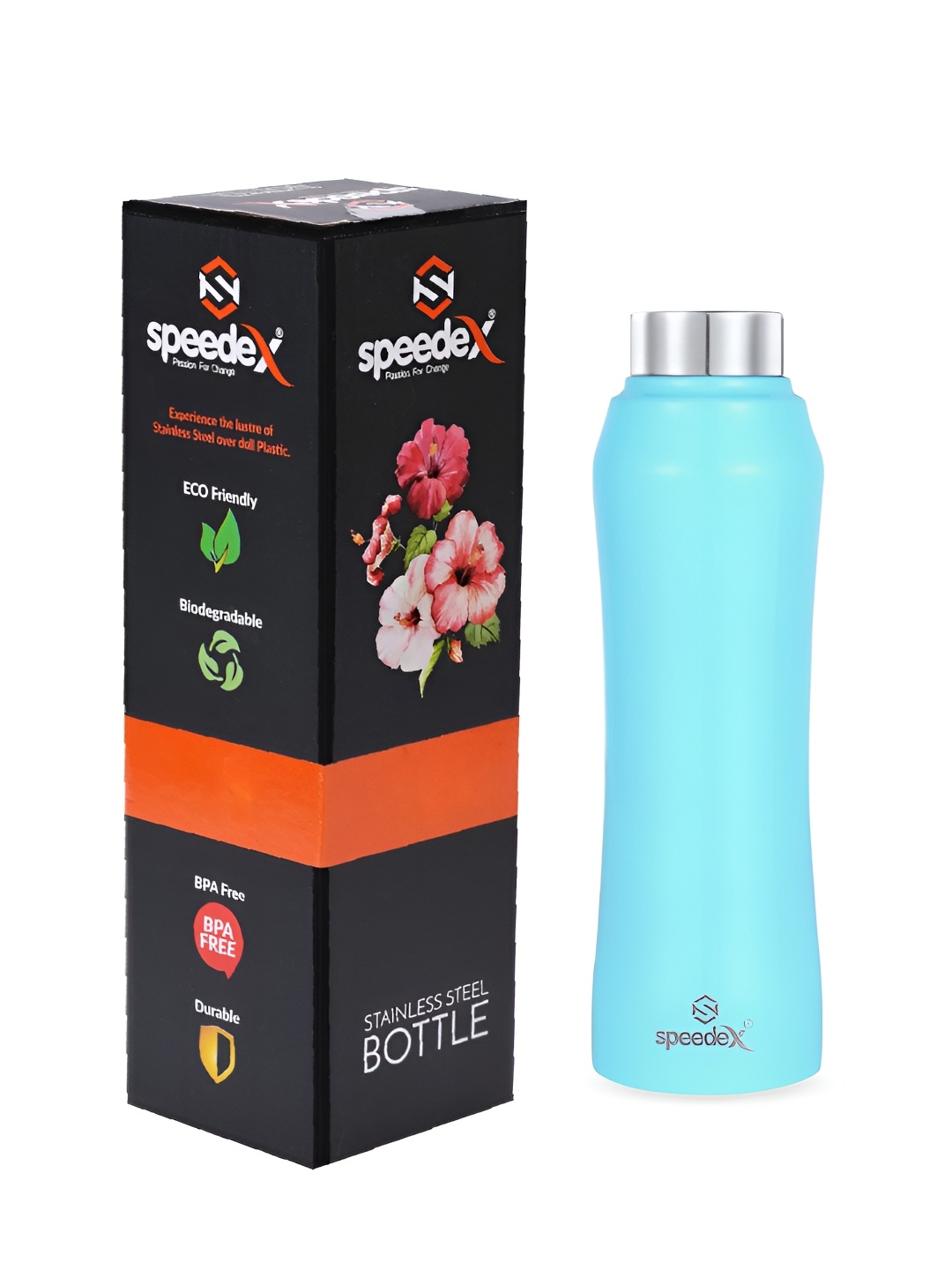 

Speedex Turquoise Blue Stainless Steel Single Wall Vacuum Water Bottle 1L