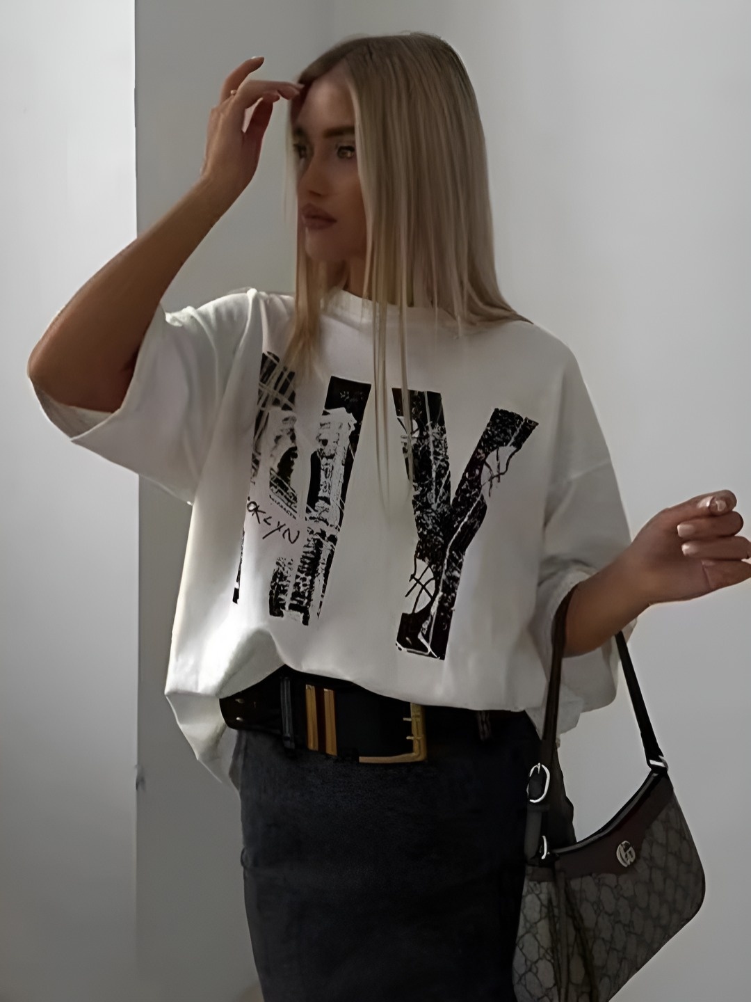 

HERE&NOW Women Printed T-shirt, White