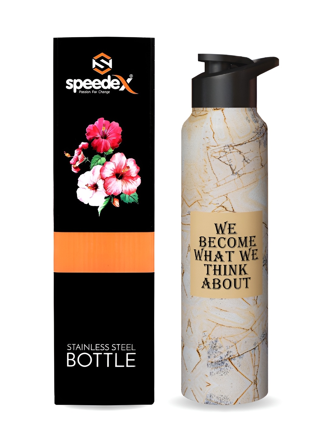 

Speedex Brown & Black Abstract Printed Stainless Steel Single Wall Vacuum Water Bottle 1L