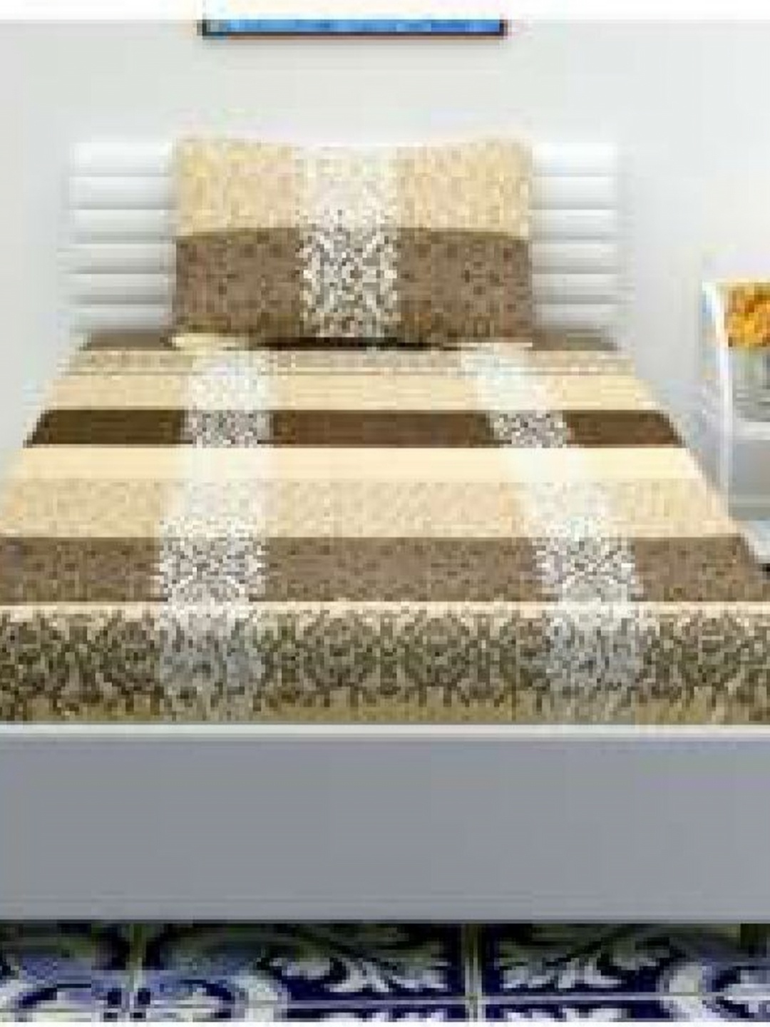 

Bromwick Beige & Beige 160 TC 2 Single Bedsheet with 2 Pillow Covers