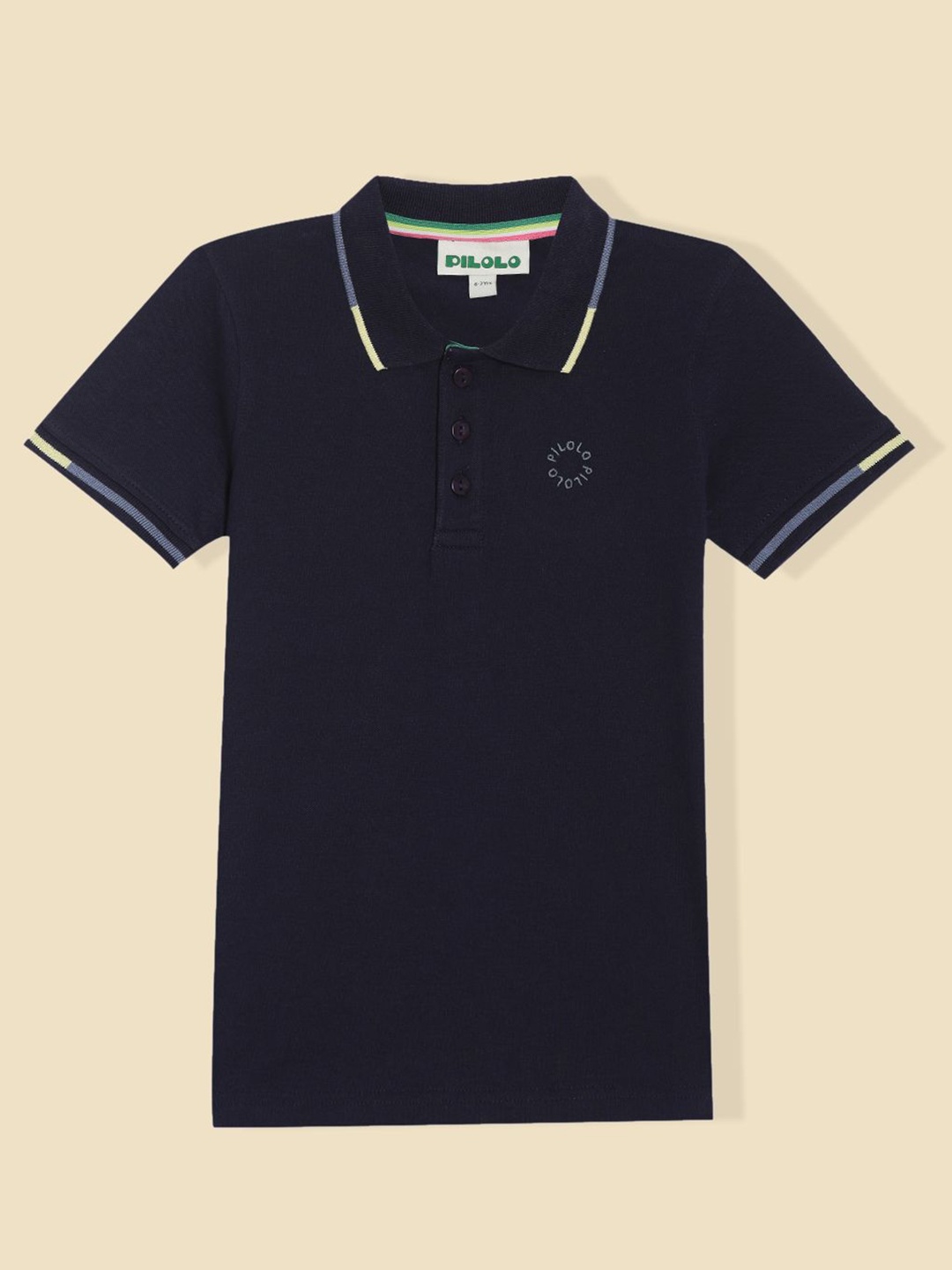 

PILOLO Boys Polo Collar T-shirt, Navy blue
