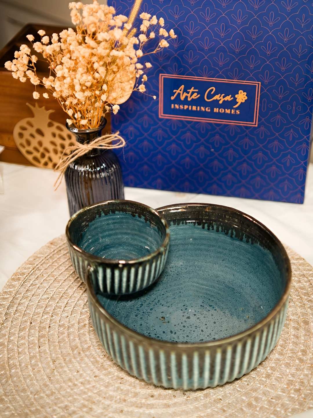 

ArteCasa Blue 2024 1 Pieces Ceramic Easy to Clean Serving Bowl