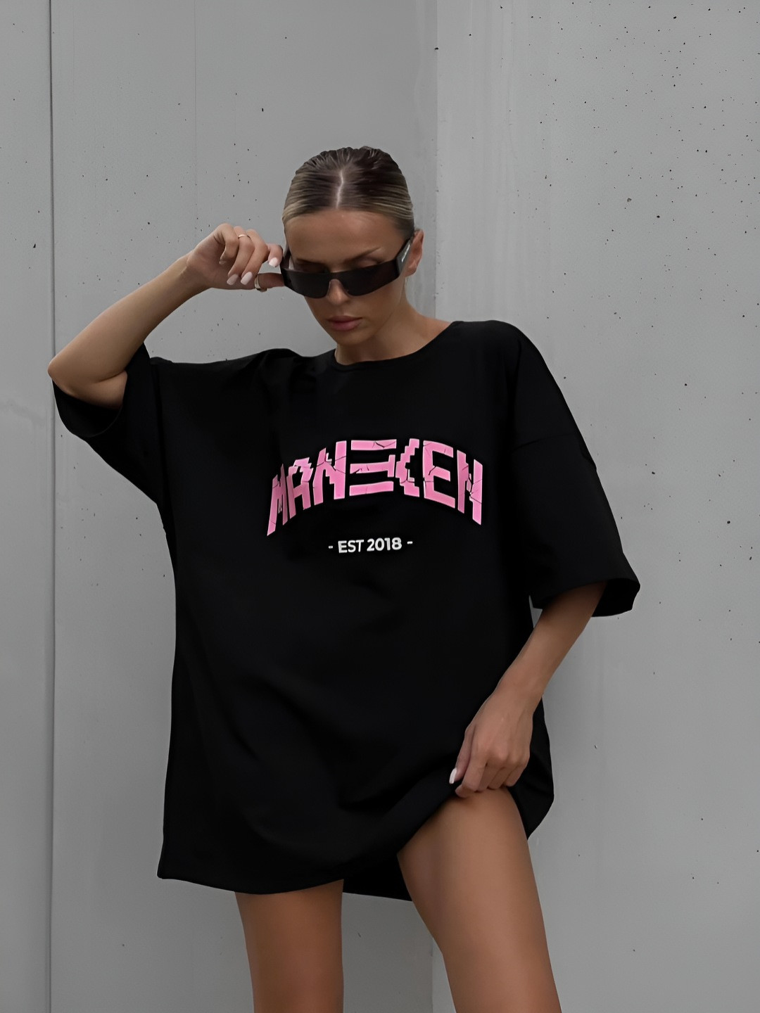 

HERE&NOW Women Typography Printed T-shirt, Black