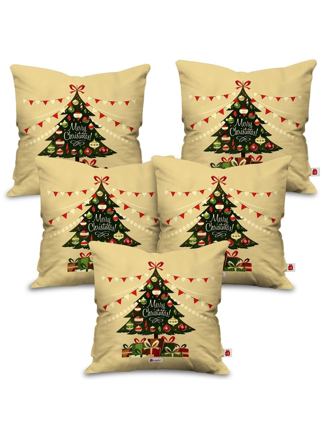 

Indigifts Yellow and Black Printed Pre-Filled Cushion