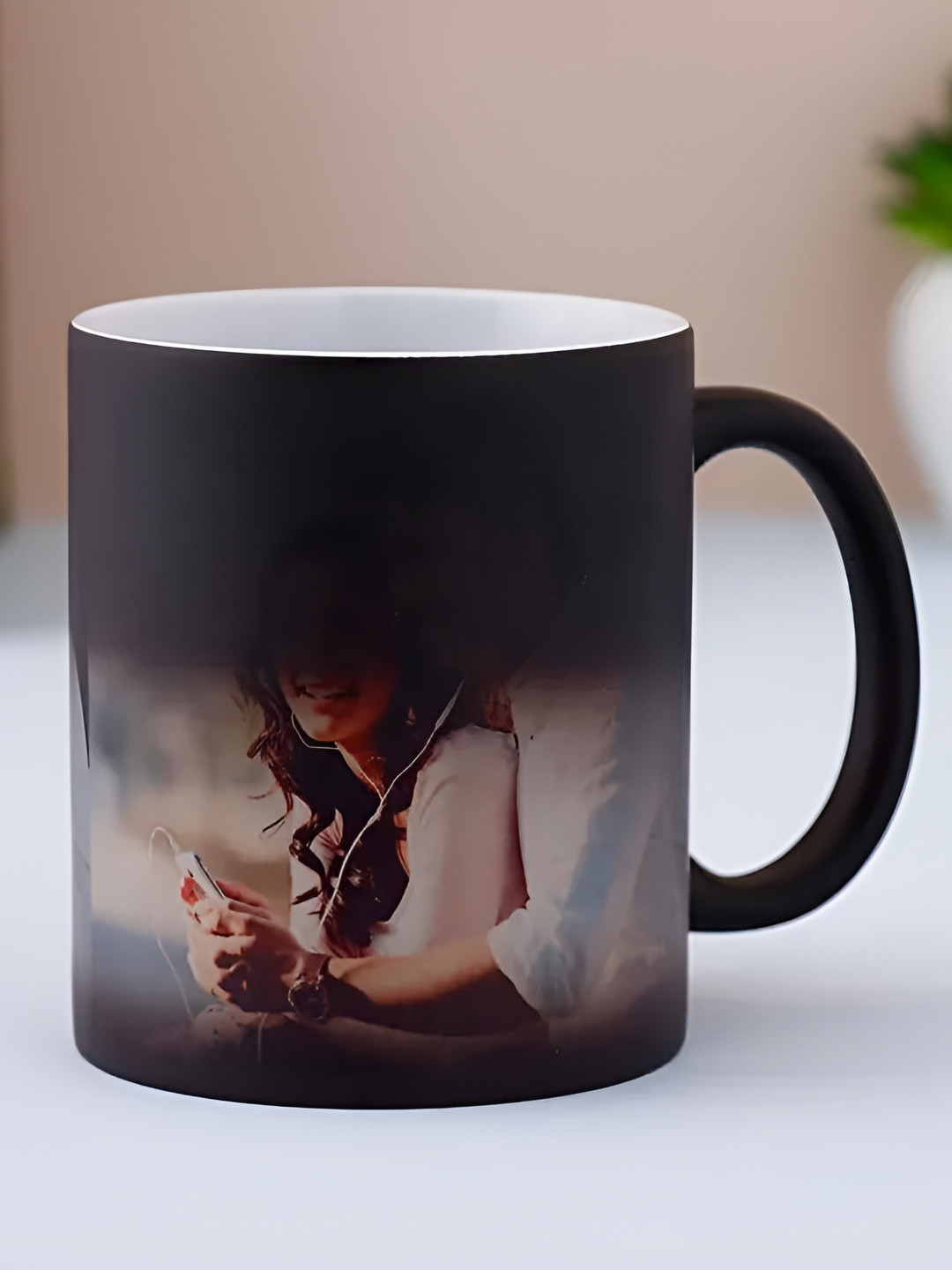 

fnp Purple & White Personalised Photo Ceramic Matte Mug -325 ml