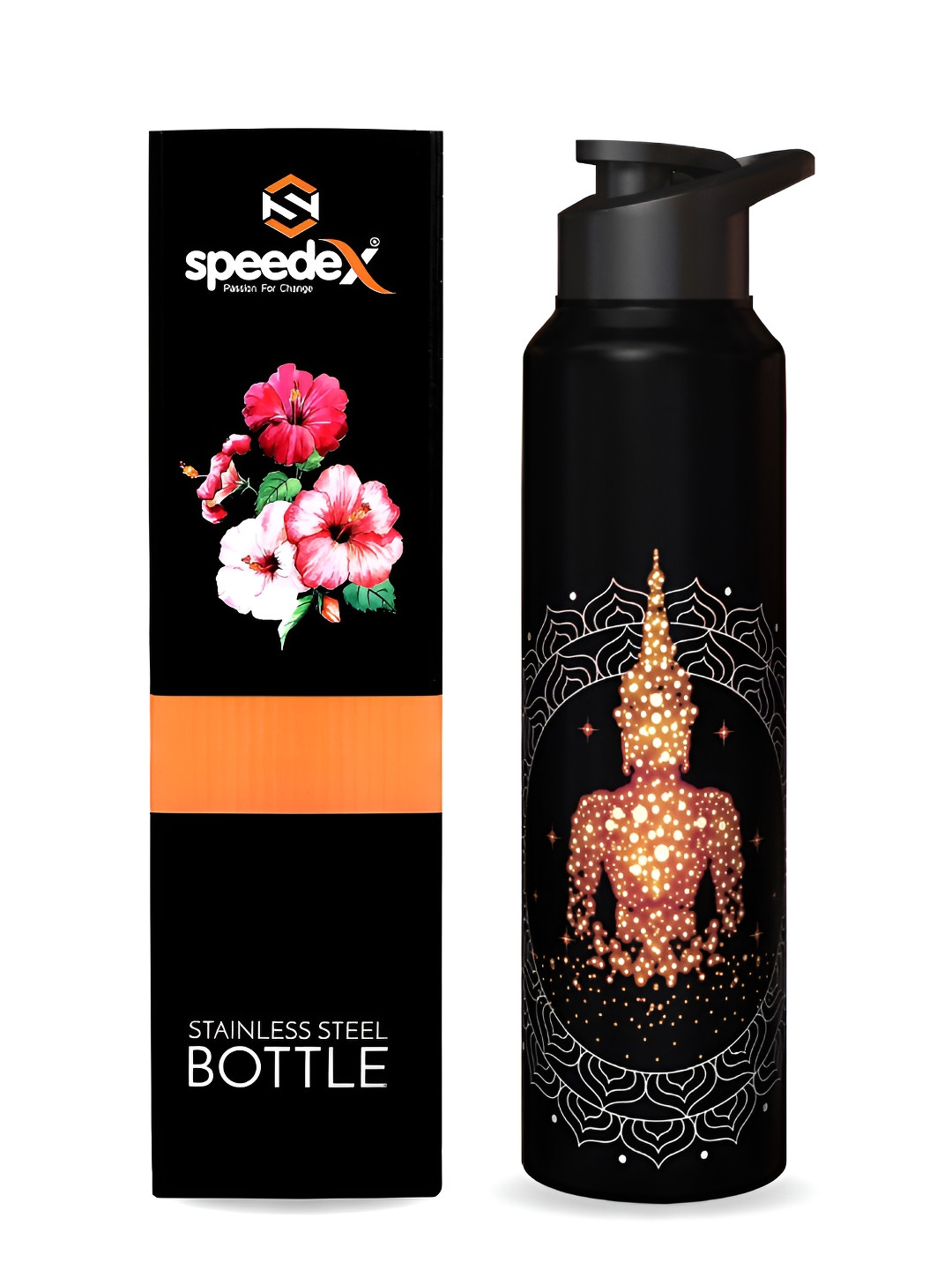 

Speedex Multicoloured & Multicoloured Single Stainless Steel Printed Single Wall Vacuum Water Bottle, Multi
