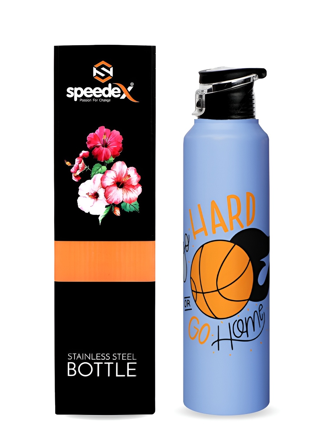

Speedex Blue & Orange Printed Stainless Steel Single Wall Vacuum Water Bottle 1L