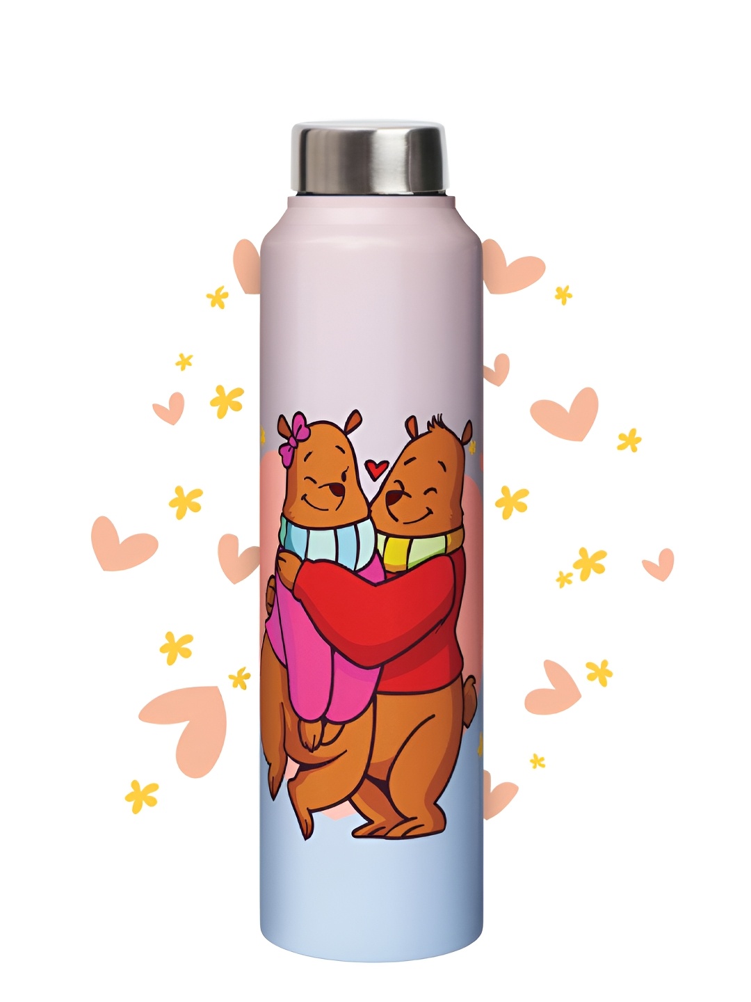 

Speedex Pink Stainless Steel Cartoon Characters Printed Single Wall Vacuum Water Bottle 1L