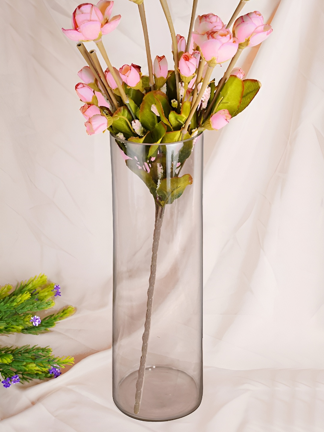 

Clovefry Glass Cylinder Vases 16 Inch Tall X 4 Inch Round vase for Home Decor, Transparent