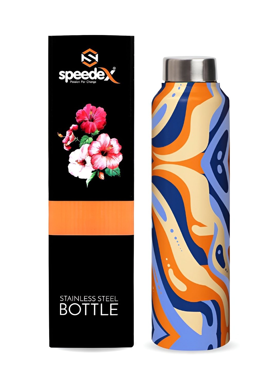 

Speedex Multicoloured & Multicoloured Single Stainless Steel Printed Single Wall Vacuum Water Bottle, Multi