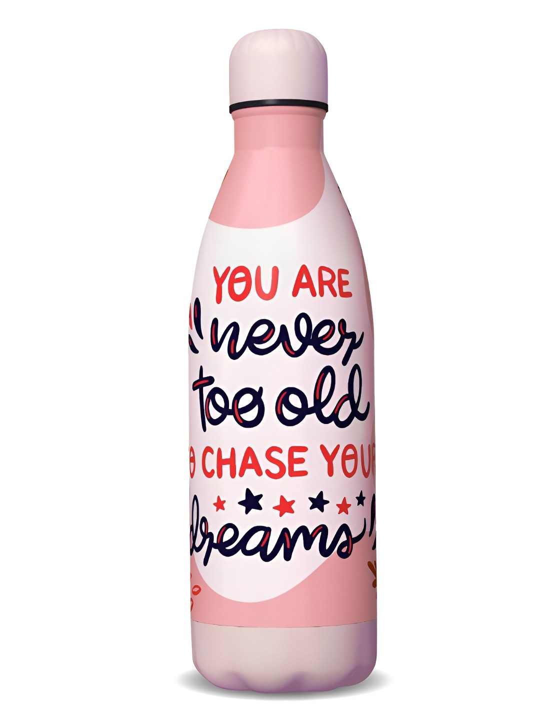

Speedex Pink Stainless Steel Typography Printed Double Wall Vacuum Water Bottle 500 ml