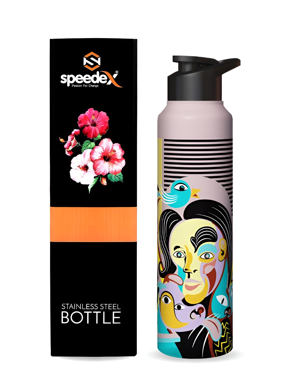 

Speedex Pink and Black Single Stainless Steel Printed Single Wall Vacuum Water Bottle 1L