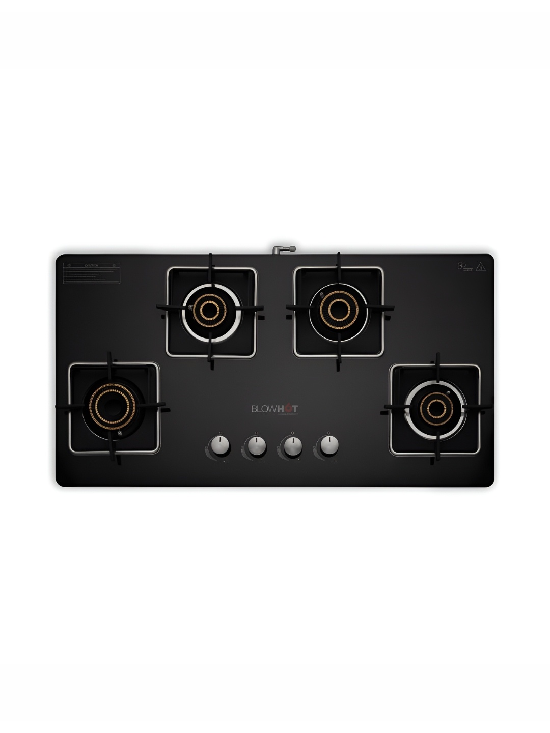 

BLOWHOT 4 Burners Glass Automatic LPG Gas Stove, Black