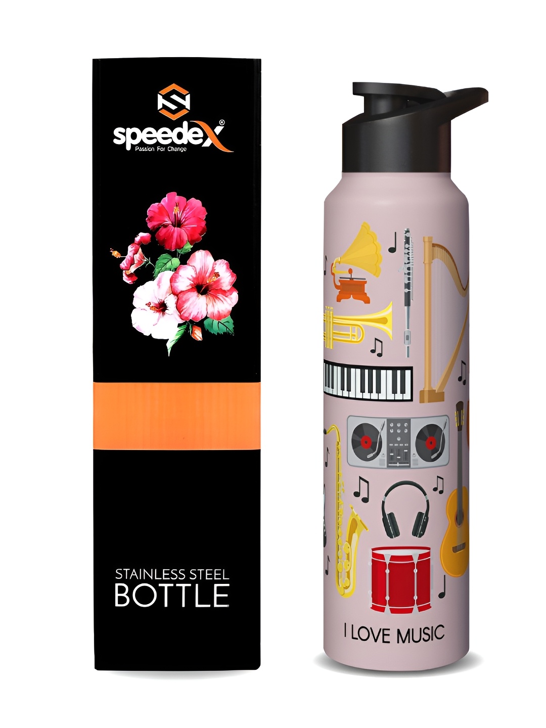 

Speedex Pink Stainless Steel Conversational Printed Single Wall Vacuum Water Bottle 1L