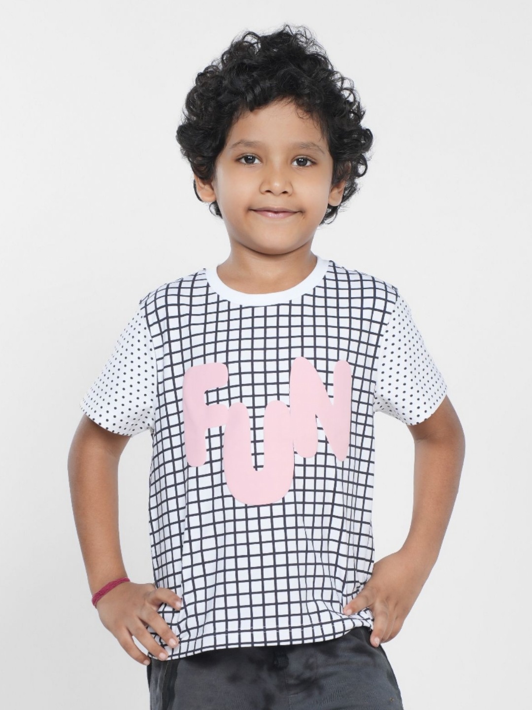 

PILOLO Boys Printed T-shirt, White