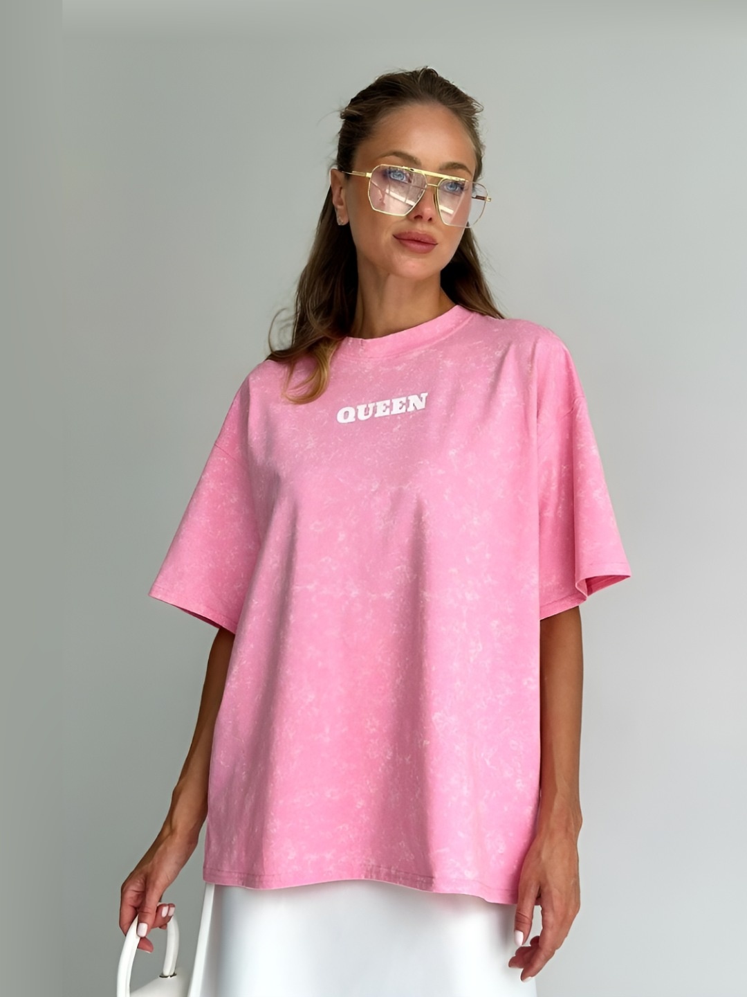 

HERE&NOW Women Typography Printed T-shirt, Pink