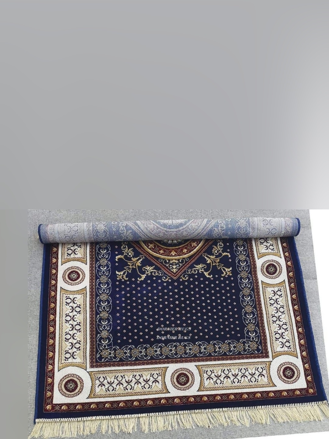 

Samjeeda Handloom carpets Red Geometric Anti-Skid Cotton Carpet