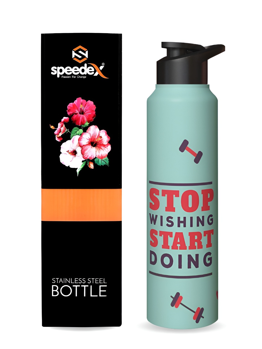 

Speedex Multicoloured & Multicoloured Single Stainless Steel Printed Single Wall Vacuum Water Bottle, Multi