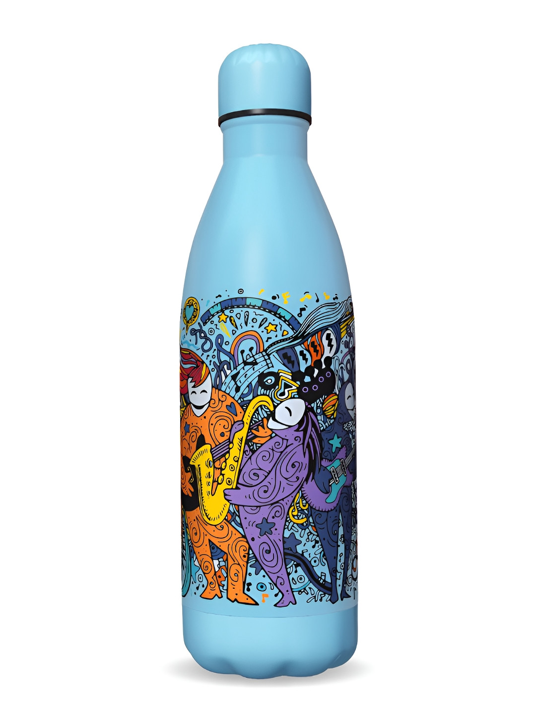 

Speedex Blue & Black Printed Stainless Steel Double Wall Vacuum Water Bottle 500ml