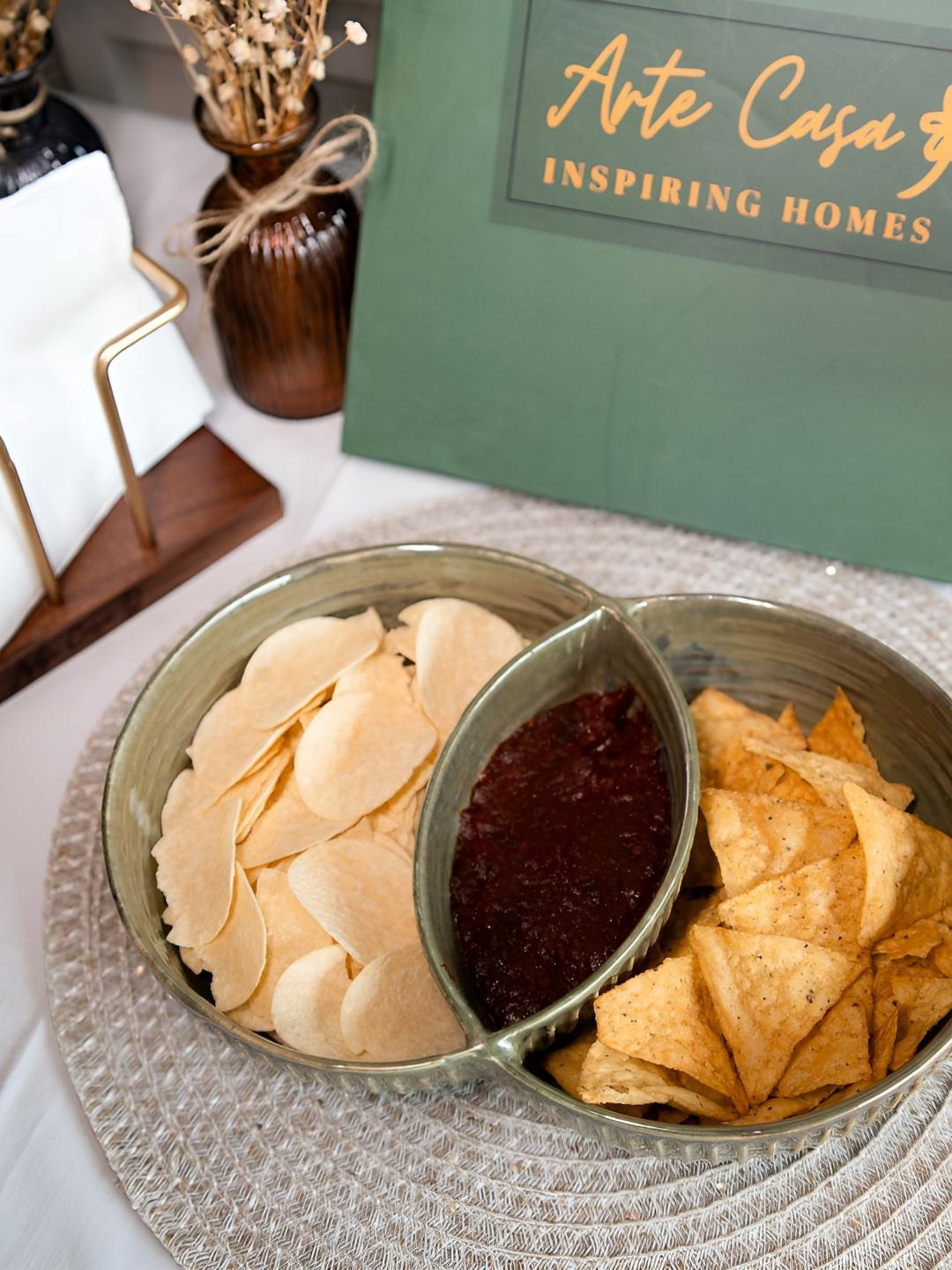 

ArteCasa Olive Green 2024 1 Pieces Ceramic Easy to Clean Serving Bowl