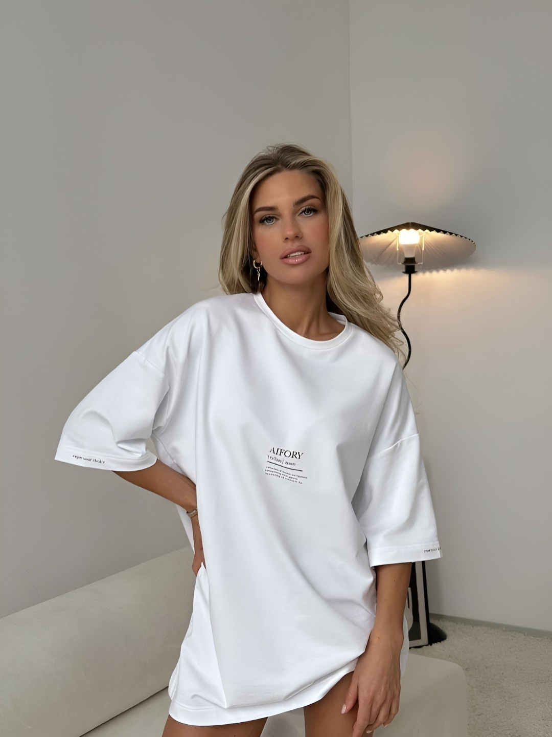 

HERE&NOW Women Printed T-shirt, White