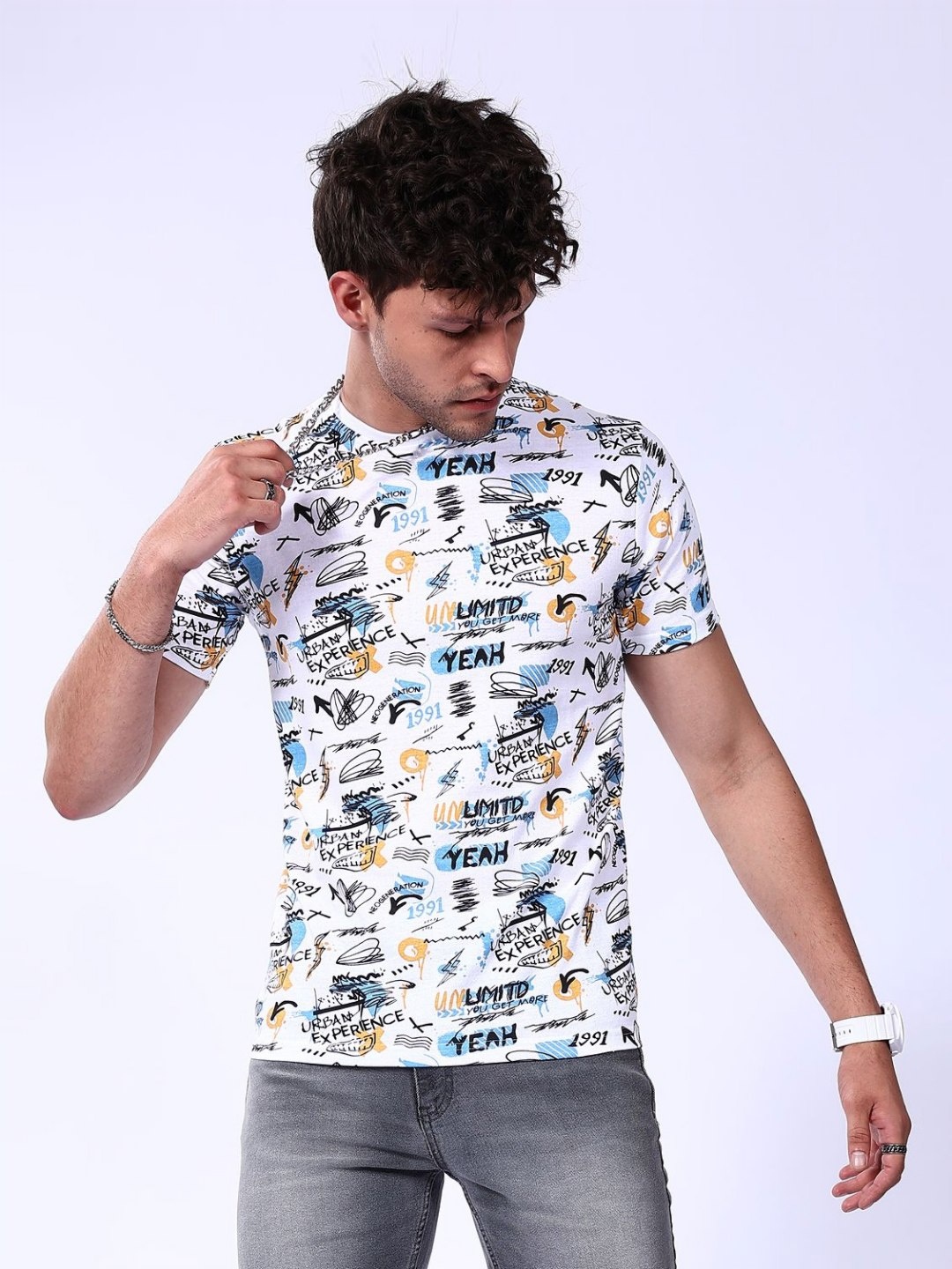 

The Indian Garage Co Men Printed T-shirt, White