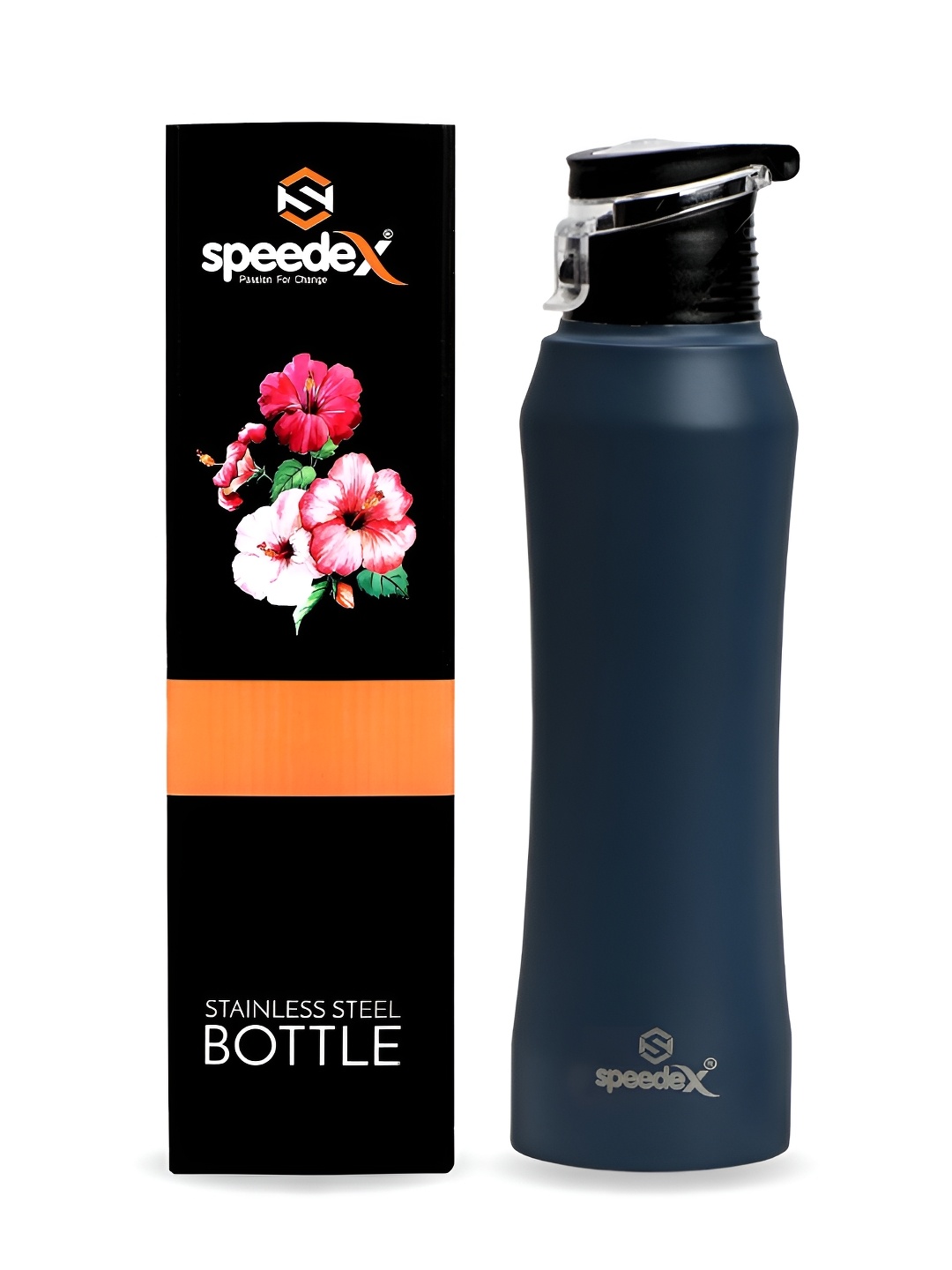 

Speedex Blue Stainless Steel Brand Logo Printed Single Wall Vacuum Water Bottle 1L