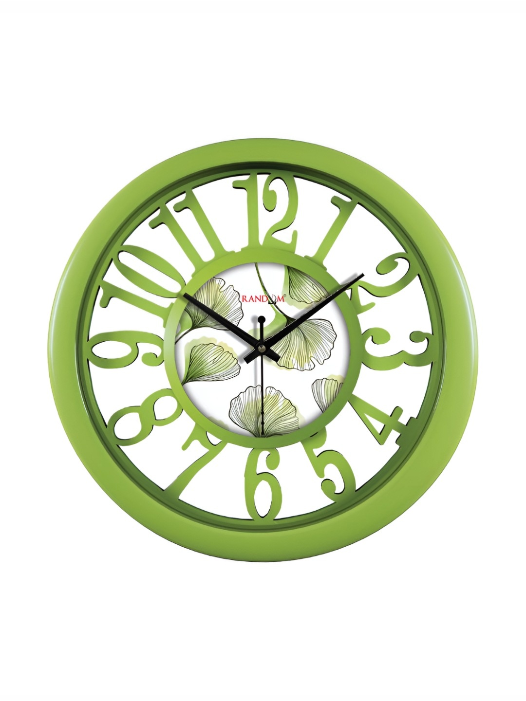 

RANDOM Printed Round Shaped Sweep Silent Movement Contemporary Wall Clock, Green