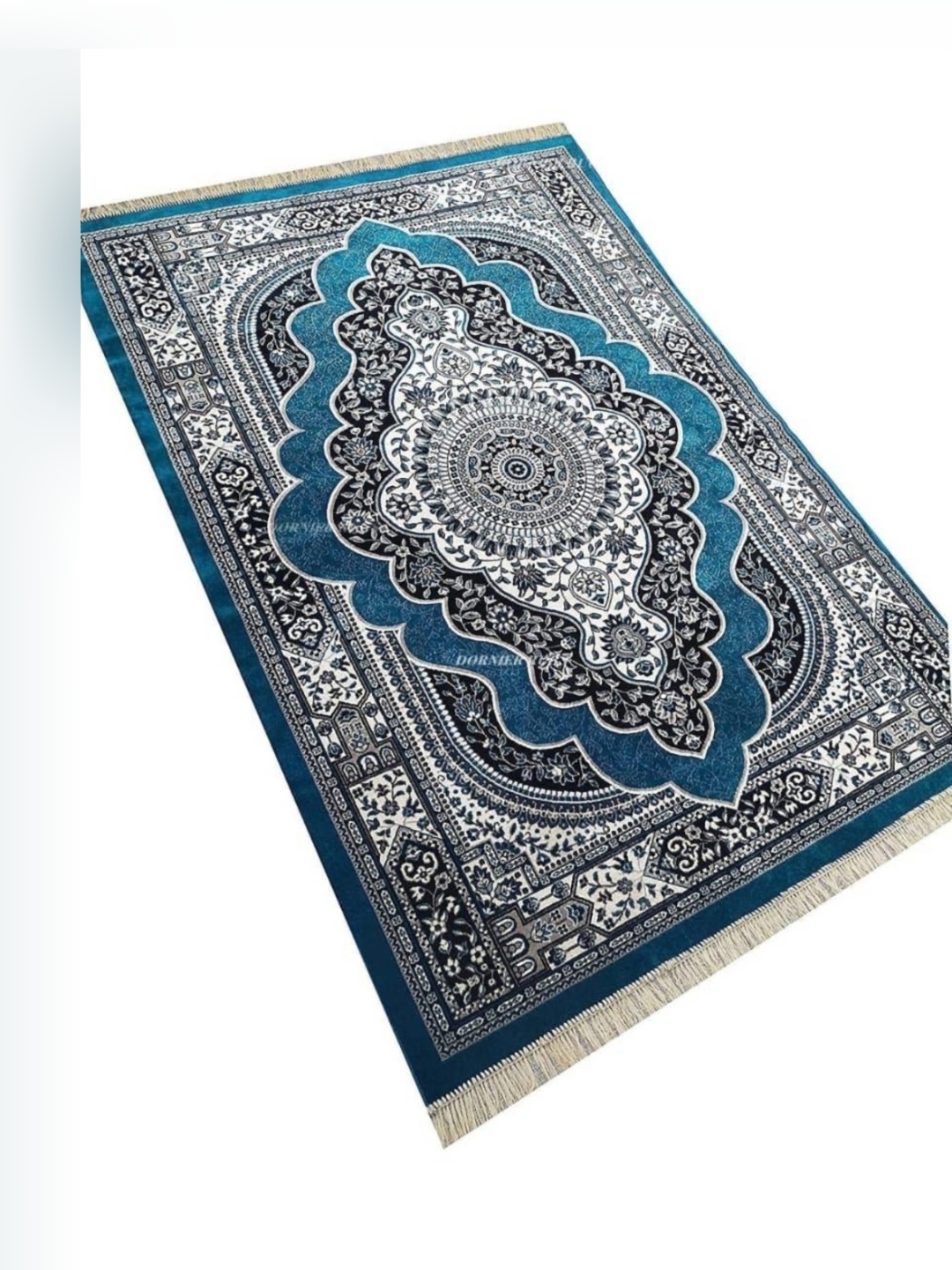 

Samjeeda Handloom carpets Red Geometric Anti-Skid Cotton Carpet