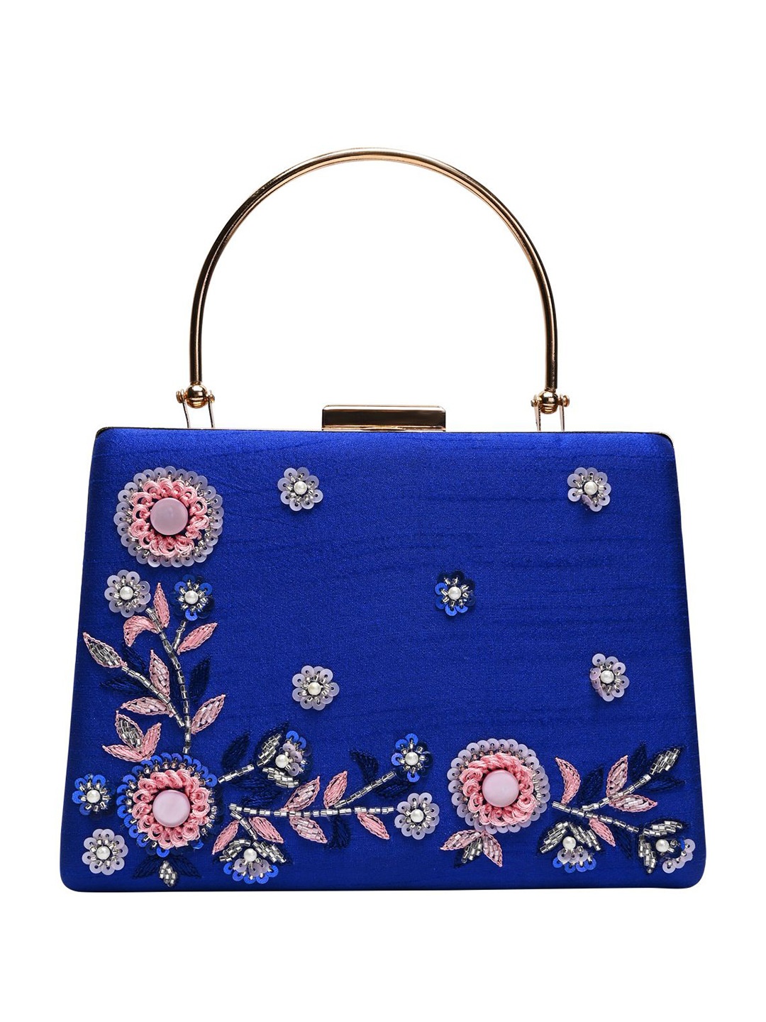 

HORRA Embellished Box Clutch, Blue