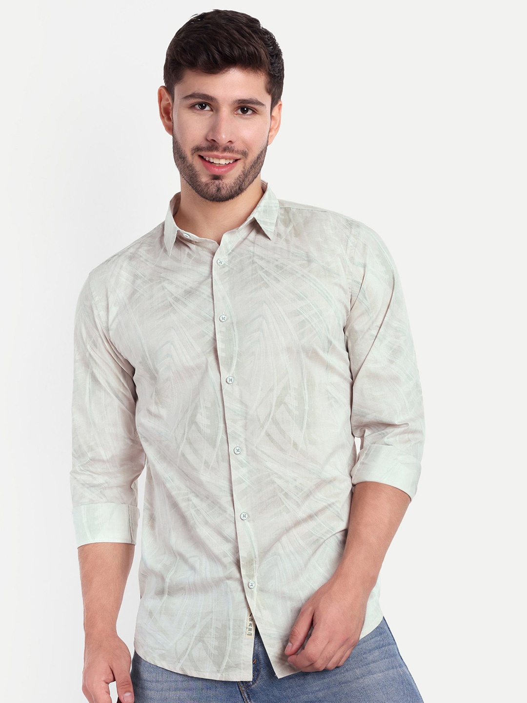 

SUI DHAGA Men Comfort Opaque Printed Casual Shirt, Grey