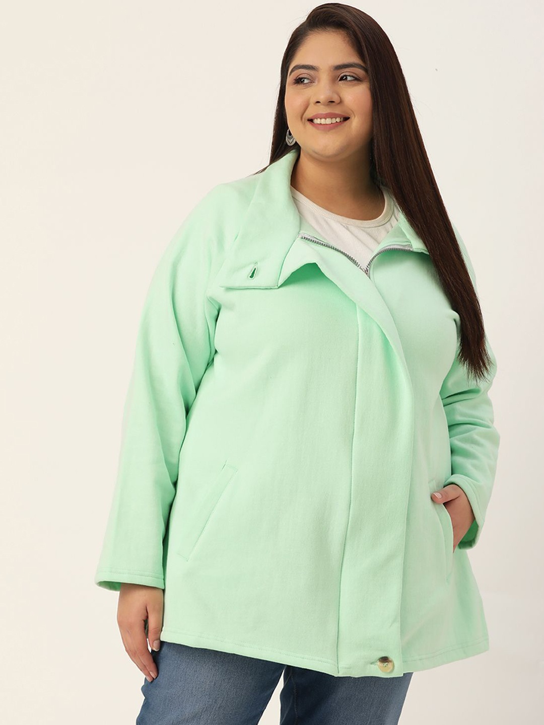 

theRebelinme Women Tailored Jacket, Sea green