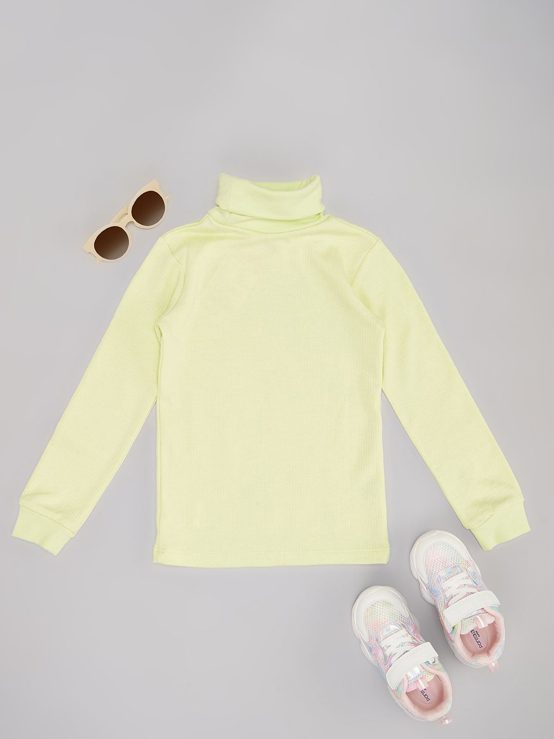 

Pantaloons Junior Girls Long Sleeves Thermal Top, Lime green
