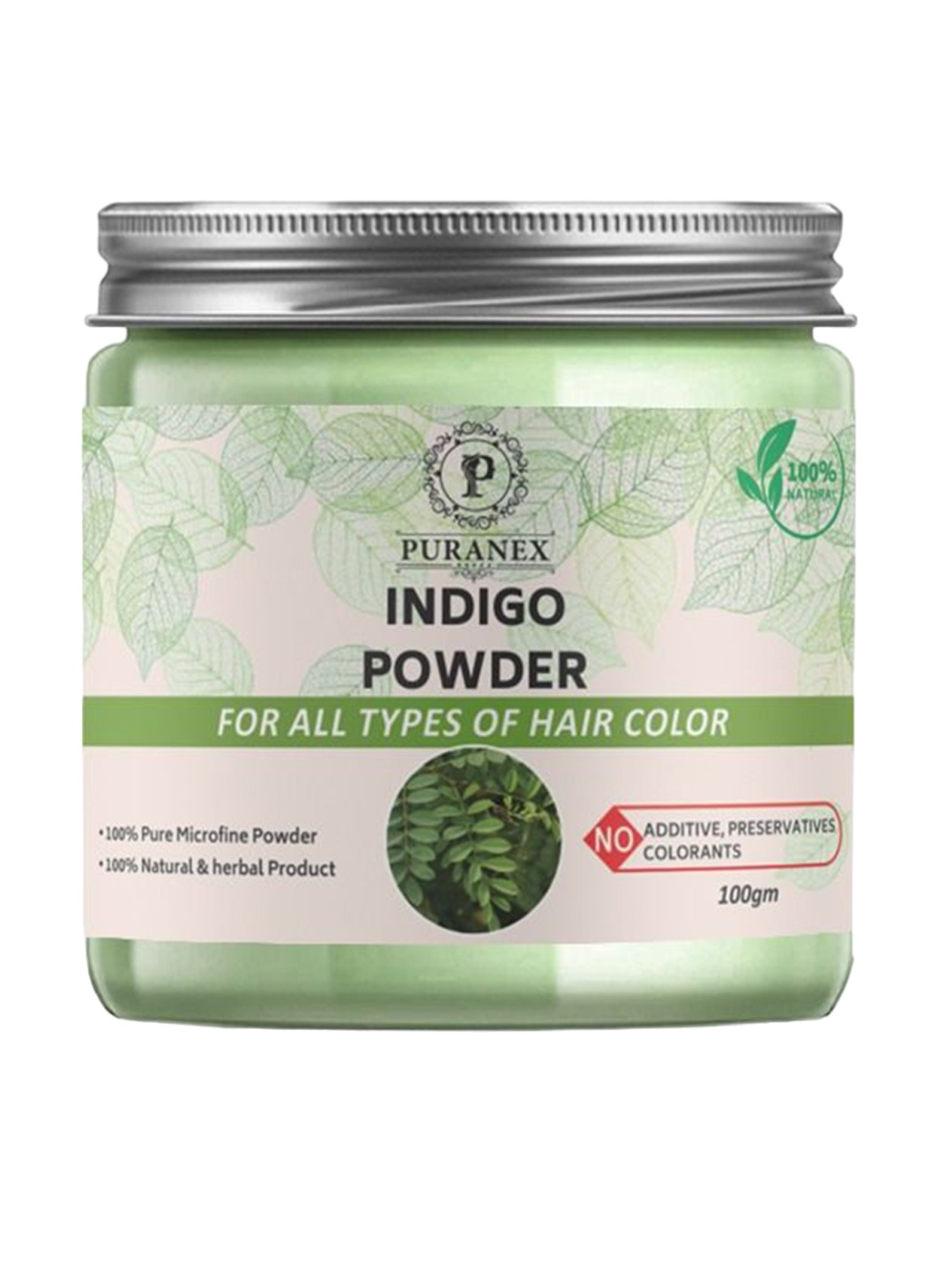 

Puranex Pure & Natural Indigo Powder For Hair - 100 g, Brown