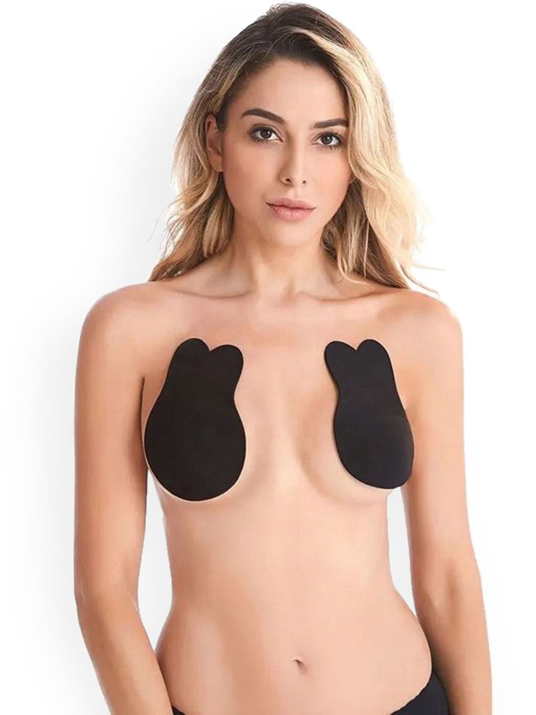 

Xivir Women Reusable Stick-On Lingerie accessories, Black
