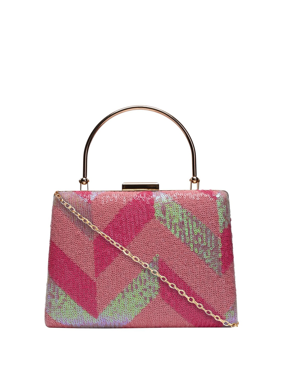 

HORRA Embellished Box Clutch, Pink