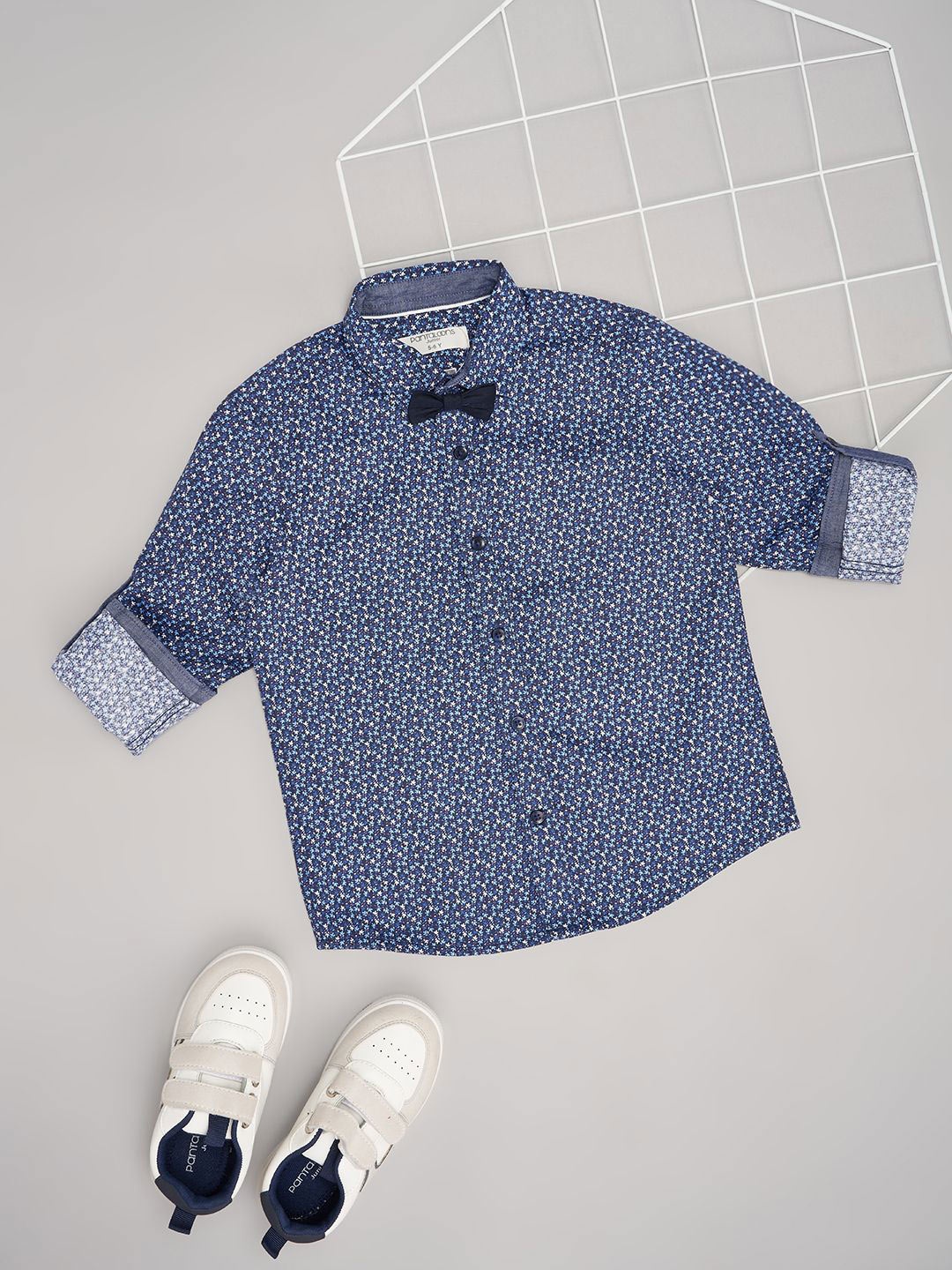 

Pantaloons Junior Boys Party Shirt, Navy blue
