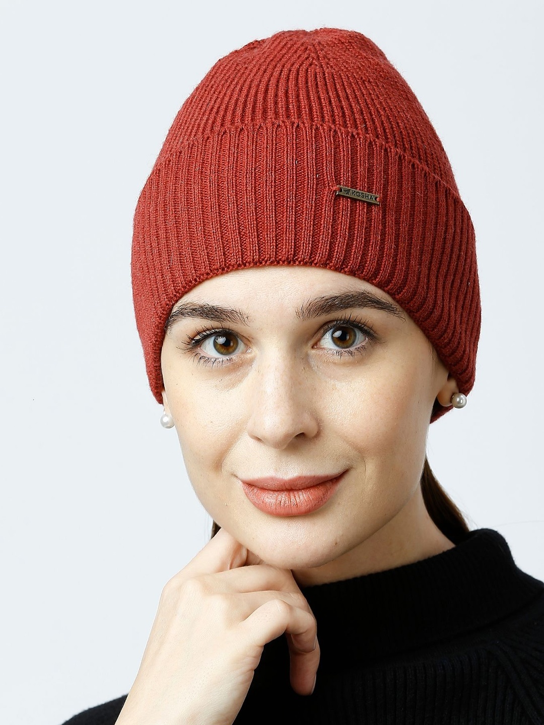 

Kosha Women Woollen Beanie, Rust