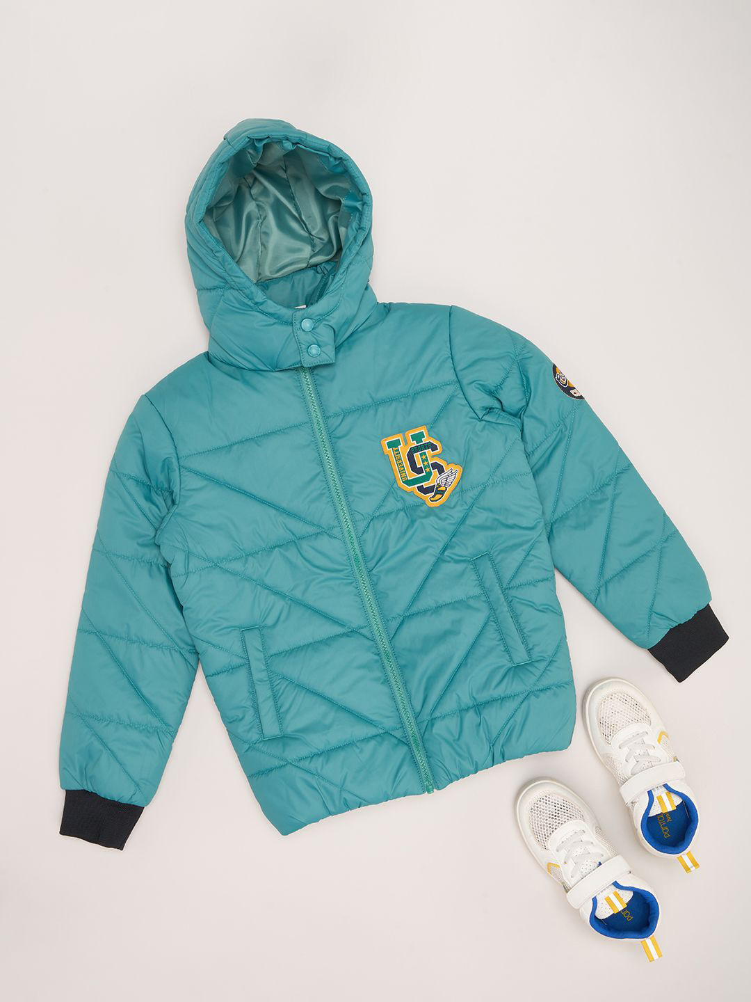 

Pantaloons Junior Boys Long Sleeves Woven Jacket, Green