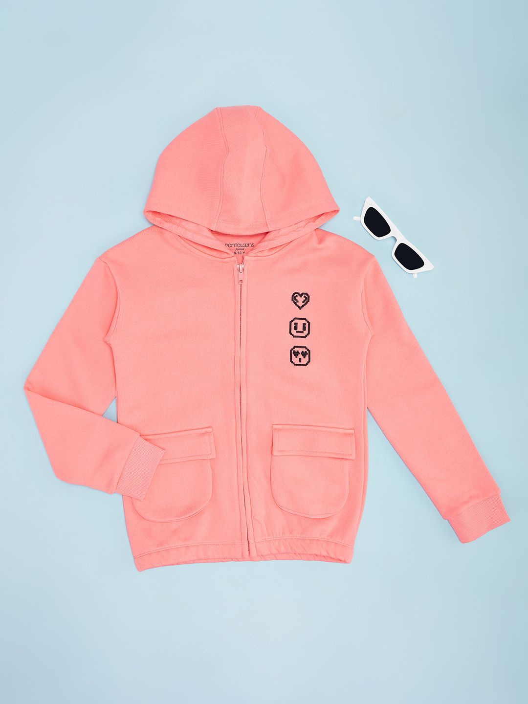 

Pantaloons Junior Girls Cotton Hooded Sweatshirt, Pink