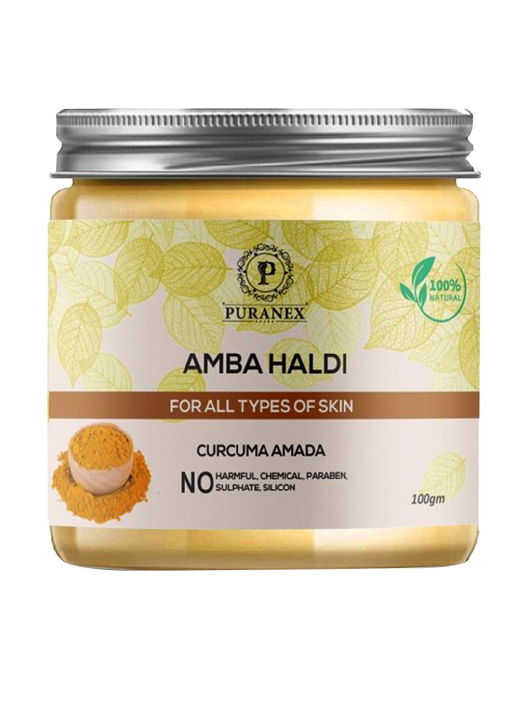 

Puranex 100% Pure & Natural Amba Haldi Powder For Fairness - 100 g, Brown