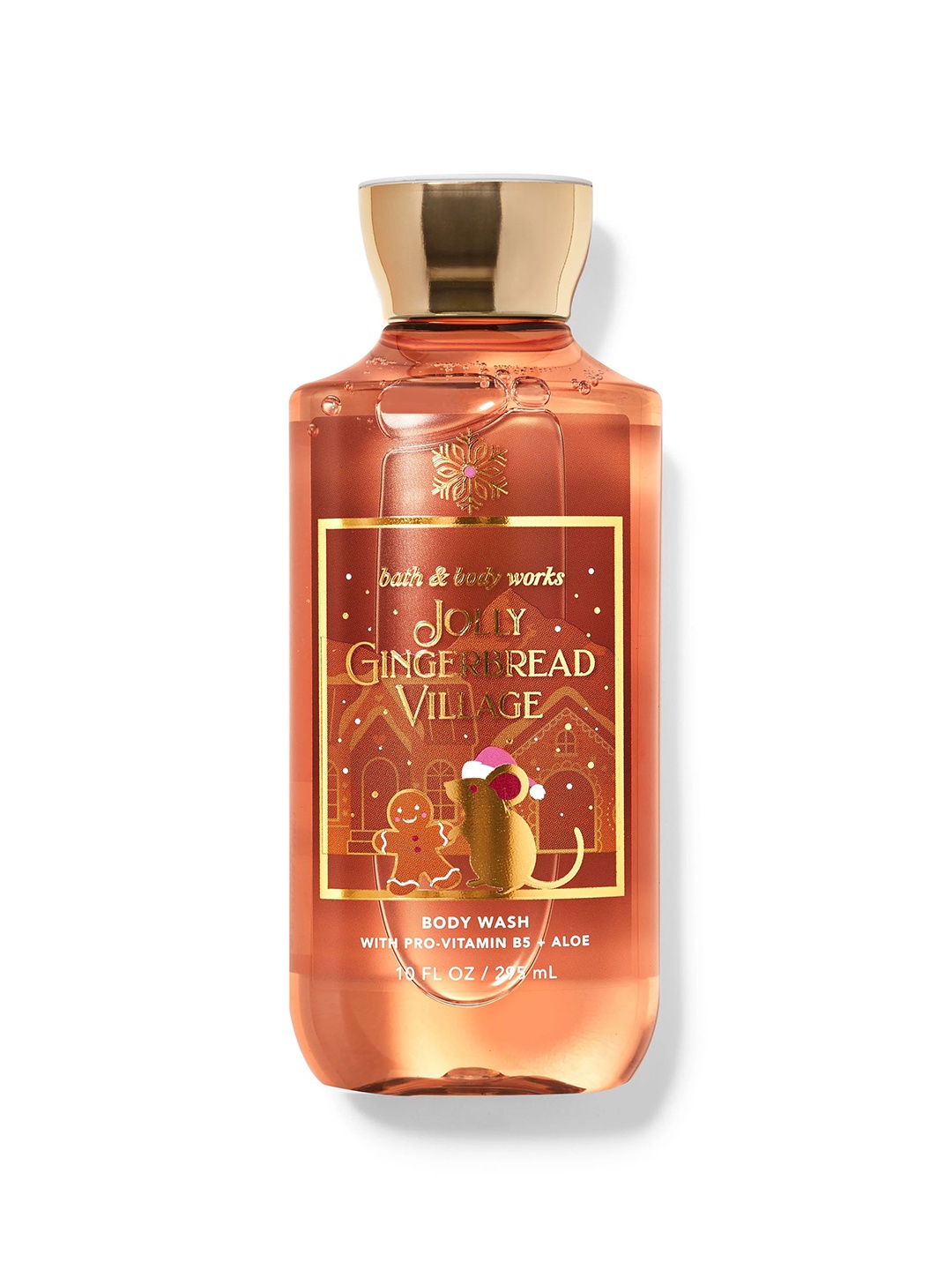 

Bath & Body Works Jolly Gingerbread Village Body Wash with Pro-Vitamins B5 & Aloe - 295 ml, Orange