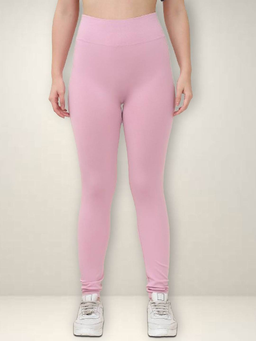 

Jinfo Women Skinny Fit Ankle length Tights, Pink