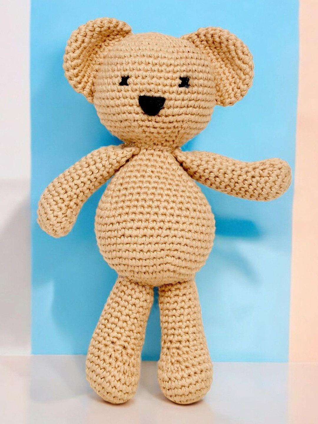 

LITTLE GINNIE Kids Crochet Polyfill Soft Toy Soft Toys and Dolls, Brown